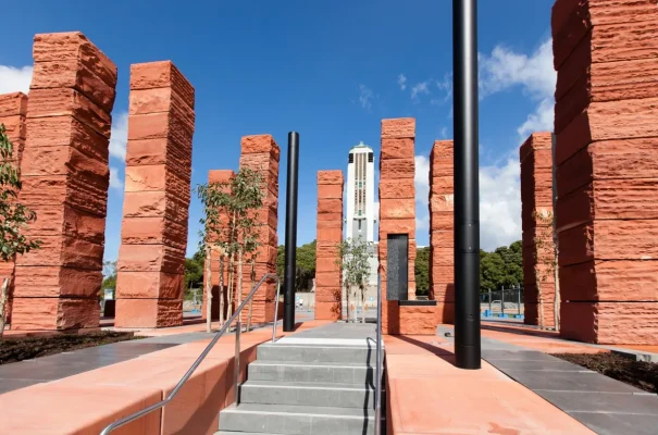 Australian Memorial, Wellington, New Zealand (2013). Inspection and quality control of stone used in production.